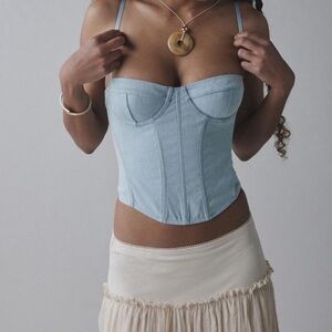 URBAN OUTFITTERS Out From Under Denim Corset Size M